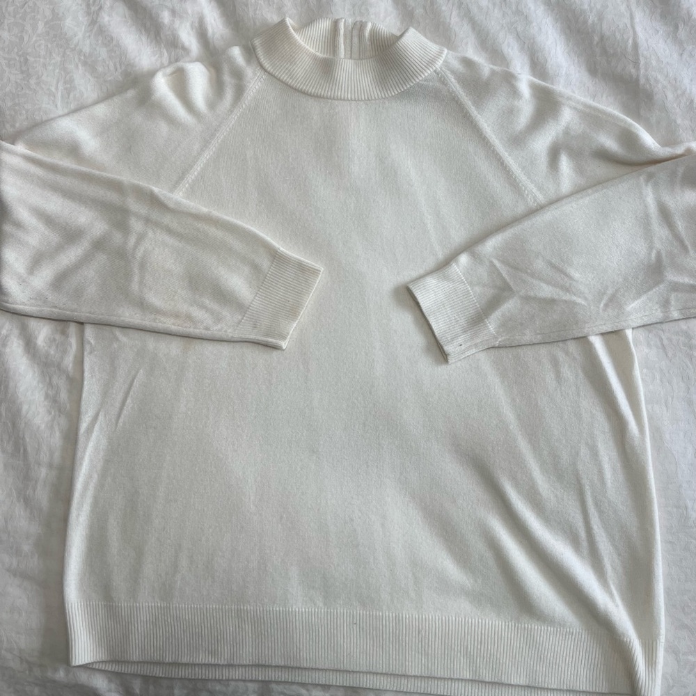 Elegant White Turtleneck Sweater